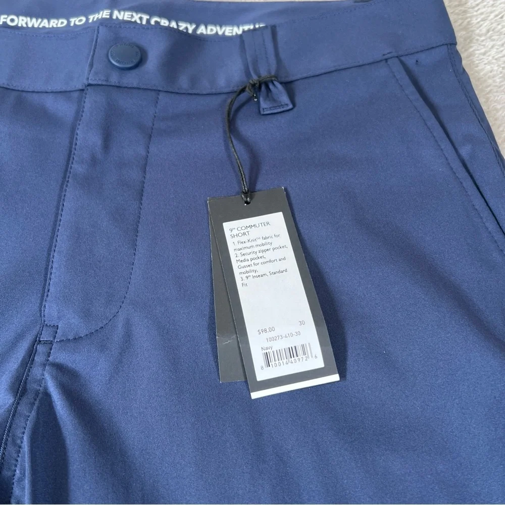 Rhone‎ Commuter Shorts Mens 30 Navy Blue Flex Knit Performance Golf Casual NWT